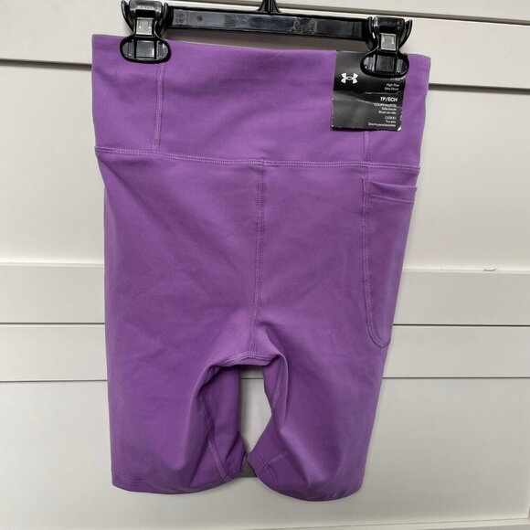 Under Armour Fitted High Rise Athletic Bike Short Lavender Purple Sz XS NWT - Picture 4 of 11